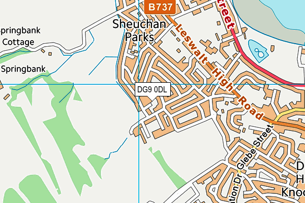 DG9 0DL map - OS VectorMap District (Ordnance Survey)