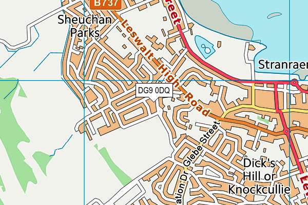 DG9 0DQ map - OS VectorMap District (Ordnance Survey)
