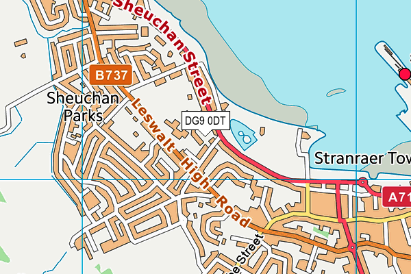 DG9 0DT map - OS VectorMap District (Ordnance Survey)