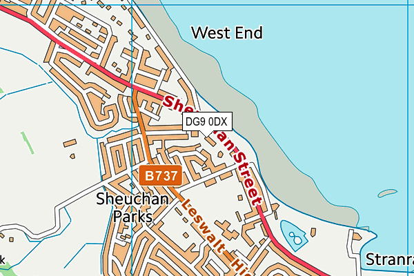 DG9 0DX map - OS VectorMap District (Ordnance Survey)