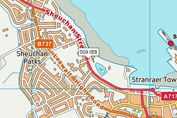 DG9 0EB map - OS VectorMap District (Ordnance Survey)