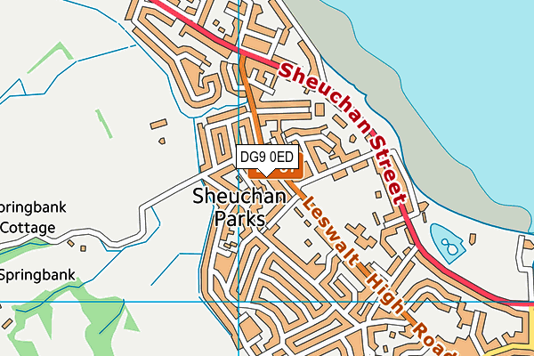 DG9 0ED map - OS VectorMap District (Ordnance Survey)