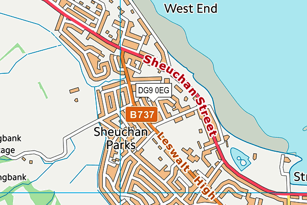 DG9 0EG map - OS VectorMap District (Ordnance Survey)