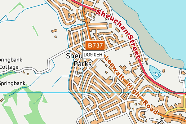 DG9 0EH map - OS VectorMap District (Ordnance Survey)