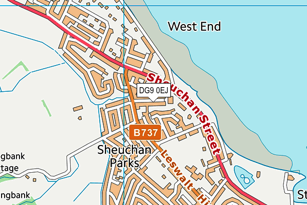 DG9 0EJ map - OS VectorMap District (Ordnance Survey)