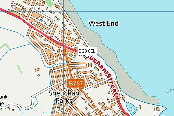 DG9 0EL map - OS VectorMap District (Ordnance Survey)