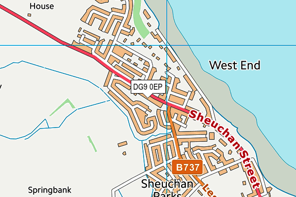 DG9 0EP map - OS VectorMap District (Ordnance Survey)