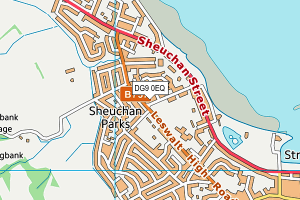 DG9 0EQ map - OS VectorMap District (Ordnance Survey)