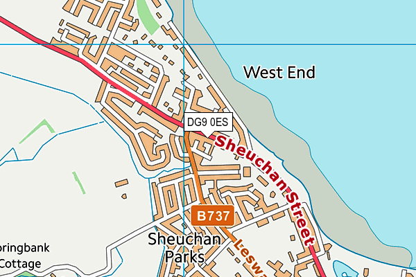 DG9 0ES map - OS VectorMap District (Ordnance Survey)