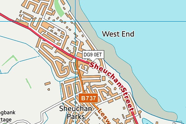DG9 0ET map - OS VectorMap District (Ordnance Survey)