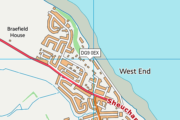 DG9 0EX map - OS VectorMap District (Ordnance Survey)