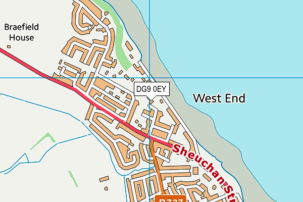 DG9 0EY map - OS VectorMap District (Ordnance Survey)