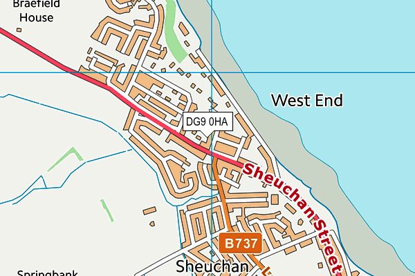 DG9 0HA map - OS VectorMap District (Ordnance Survey)