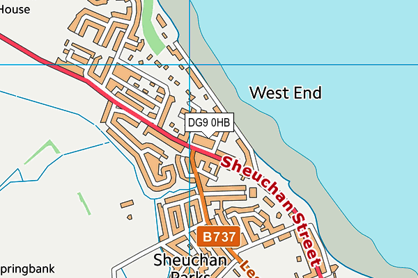 DG9 0HB map - OS VectorMap District (Ordnance Survey)
