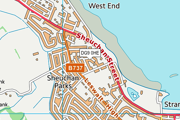 DG9 0HE map - OS VectorMap District (Ordnance Survey)