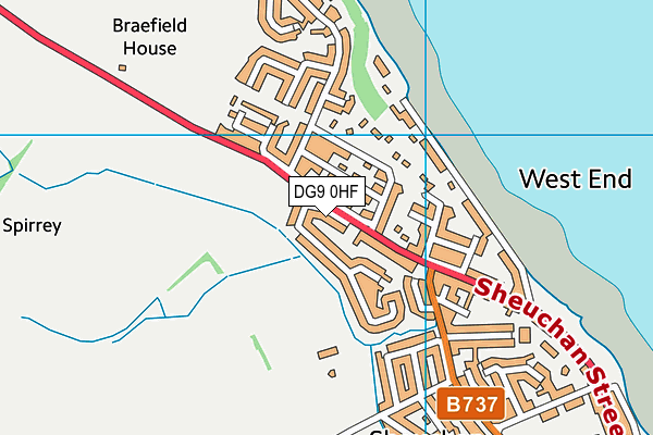 DG9 0HF map - OS VectorMap District (Ordnance Survey)