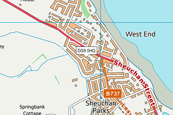 DG9 0HQ map - OS VectorMap District (Ordnance Survey)