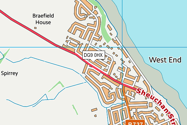 DG9 0HX map - OS VectorMap District (Ordnance Survey)