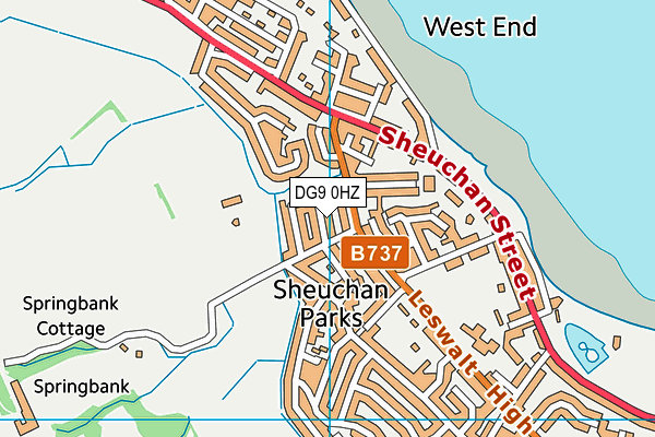 DG9 0HZ map - OS VectorMap District (Ordnance Survey)