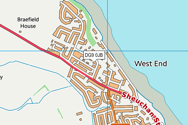 DG9 0JB map - OS VectorMap District (Ordnance Survey)