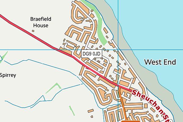 DG9 0JD map - OS VectorMap District (Ordnance Survey)