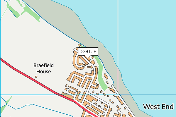 DG9 0JE map - OS VectorMap District (Ordnance Survey)