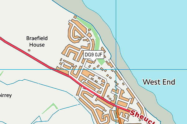 DG9 0JF map - OS VectorMap District (Ordnance Survey)