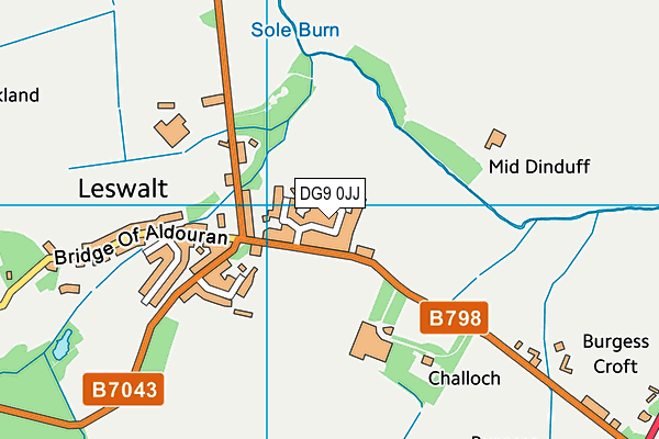 DG9 0JJ map - OS VectorMap District (Ordnance Survey)