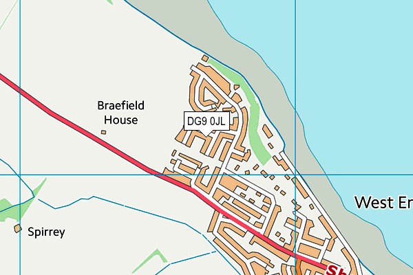 DG9 0JL map - OS VectorMap District (Ordnance Survey)