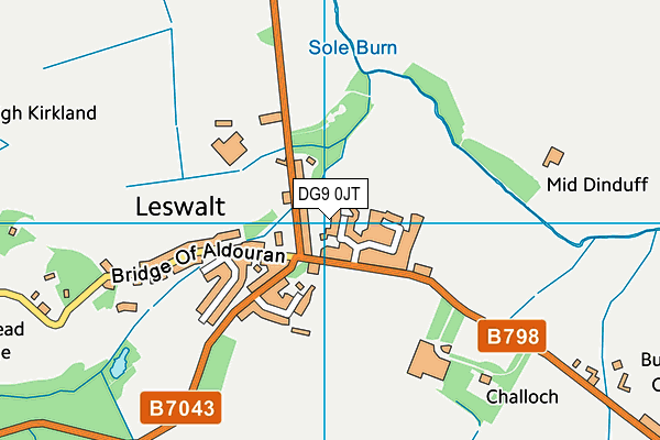 DG9 0JT map - OS VectorMap District (Ordnance Survey)