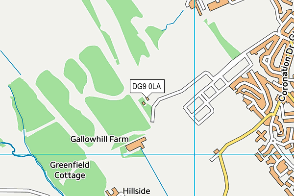 DG9 0LA map - OS VectorMap District (Ordnance Survey)