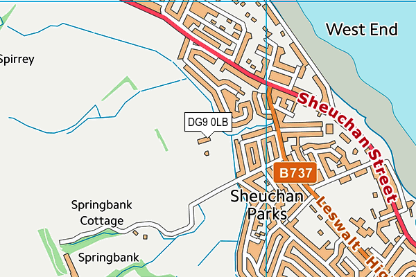 DG9 0LB map - OS VectorMap District (Ordnance Survey)