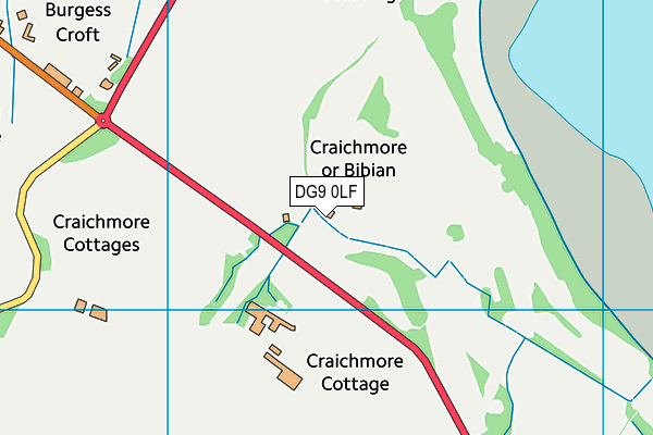 DG9 0LF map - OS VectorMap District (Ordnance Survey)