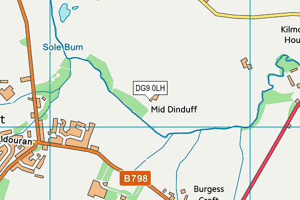 DG9 0LH map - OS VectorMap District (Ordnance Survey)