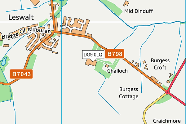 DG9 0LQ map - OS VectorMap District (Ordnance Survey)