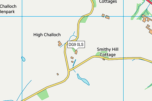 DG9 0LS map - OS VectorMap District (Ordnance Survey)