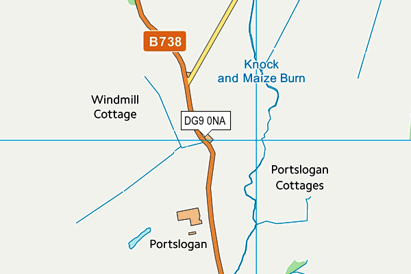 DG9 0NA map - OS VectorMap District (Ordnance Survey)