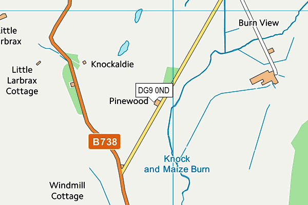 DG9 0ND map - OS VectorMap District (Ordnance Survey)