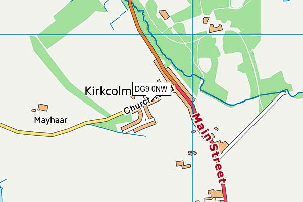 DG9 0NW map - OS VectorMap District (Ordnance Survey)