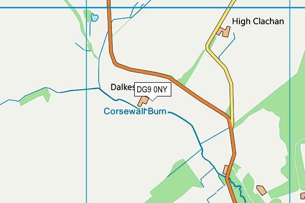 DG9 0NY map - OS VectorMap District (Ordnance Survey)