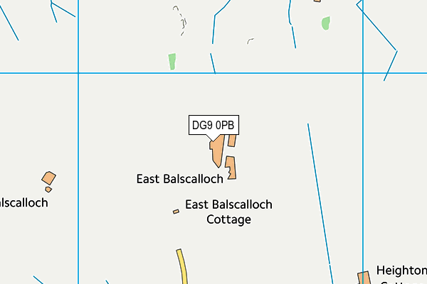 DG9 0PB map - OS VectorMap District (Ordnance Survey)