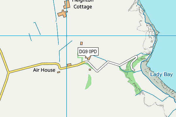 DG9 0PD map - OS VectorMap District (Ordnance Survey)