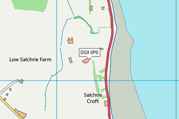 DG9 0PS map - OS VectorMap District (Ordnance Survey)