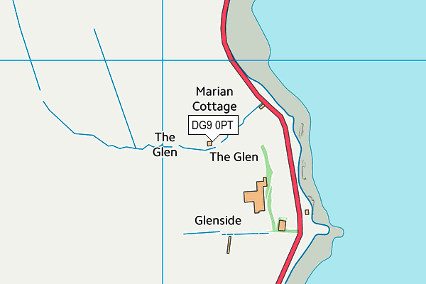 DG9 0PT map - OS VectorMap District (Ordnance Survey)