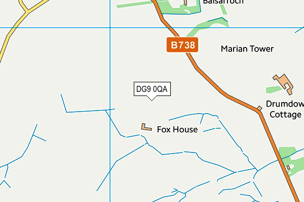 DG9 0QA map - OS VectorMap District (Ordnance Survey)