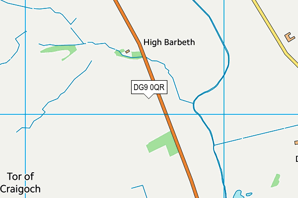 DG9 0QR map - OS VectorMap District (Ordnance Survey)