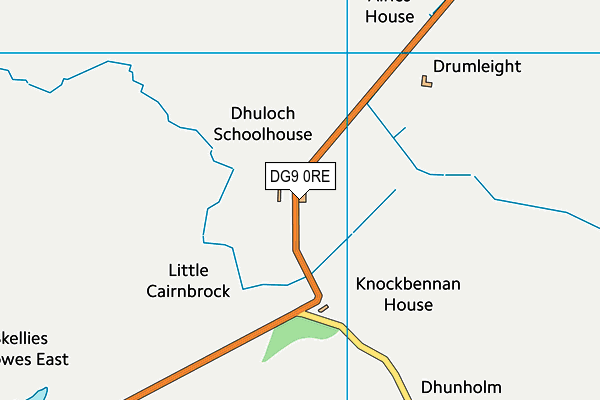 DG9 0RE map - OS VectorMap District (Ordnance Survey)