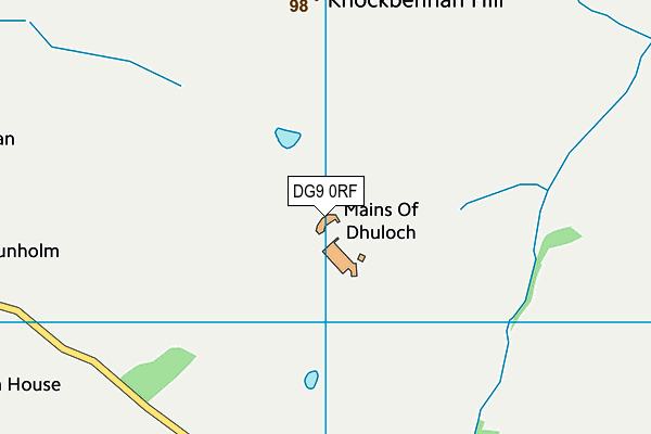 DG9 0RF map - OS VectorMap District (Ordnance Survey)