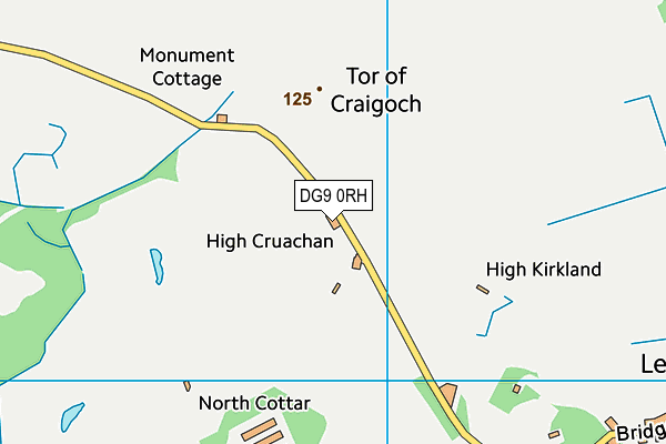 DG9 0RH map - OS VectorMap District (Ordnance Survey)