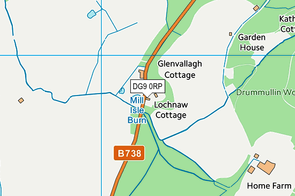 DG9 0RP map - OS VectorMap District (Ordnance Survey)